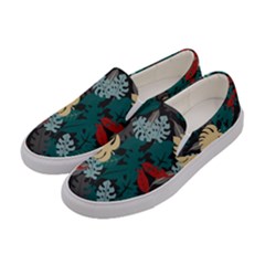 Tropical Autumn Leaves Women s Canvas Slip Ons by tmsartbazaar