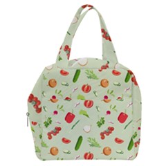 Seamless Pattern With Vegetables  Delicious Vegetables Boxy Hand Bag by SychEva