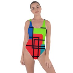 Colorful Rectangle Boxes Bring Sexy Back Swimsuit