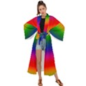 Rainbow Blur Maxi Kimono View1