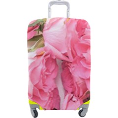 Scattered Magenta Roses Luggage Cover (large) by kaleidomarblingart