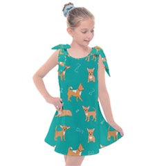 Cute Chihuahua Dogs Kids  Tie Up Tunic Dress by SychEva