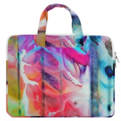 Fluorescent Macbook Pro Double Pocket Laptop Bag (large) by kaleidomarblingart