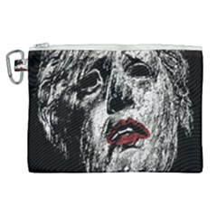 Creepy Head Sculpture Artwork Canvas Cosmetic Bag (xl) by dflcprintsclothing