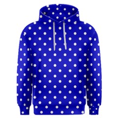 1950 Blue White Dots Men s Overhead Hoodie by SomethingForEveryone