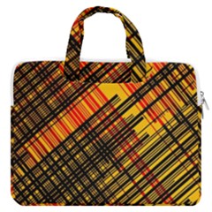 Root Humanity Orange Yellow And Black Macbook Pro Double Pocket Laptop Bag by WetdryvacsLair