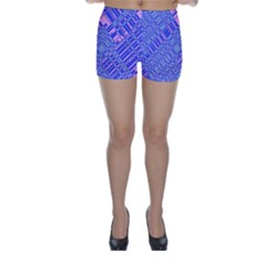 Root Humanity Barcode Purple Pink And Galuboi Skinny Shorts by WetdryvacsLair