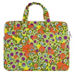 Flower Bomb 8 Macbook Pro Double Pocket Laptop Bag by PatternFactory