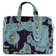 Concentric Circles A Macbook Pro Double Pocket Laptop Bag by PatternFactory