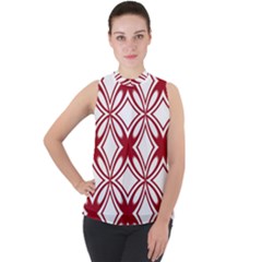 Pattern 6-21-4b Mock Neck Chiffon Sleeveless Top