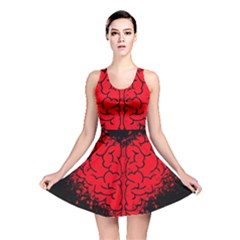 Heart Brain Mind Psychology Doubt Reversible Skater Dress by Sapixe