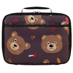 Bears-vector-free-seamless-pattern1 Full Print Lunch Bag