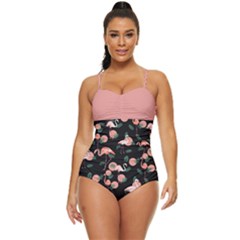 Flamingo Retro Full Coverage Swimsuit by flowerland