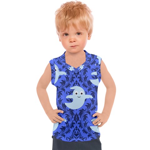 Ghost Pattern Kids  Sport Tank Top by NerdySparkleGoth