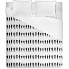 Athletic Running Graphic Silhouette Pattern Duvet Cover (california King Size) by dflcprintsclothing