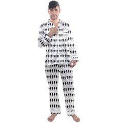 Athletic Running Graphic Silhouette Pattern Men s Long Sleeve Satin Pajamas Set by dflcprintsclothing