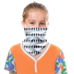 Athletic Running Graphic Silhouette Pattern Face Covering Bandana (kids) by dflcprintsclothing