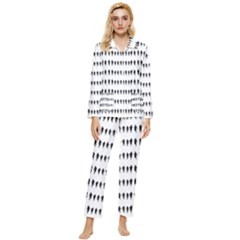 Athletic Running Graphic Silhouette Pattern Womens  Long Sleeve Pocket Pajamas Set by dflcprintsclothing