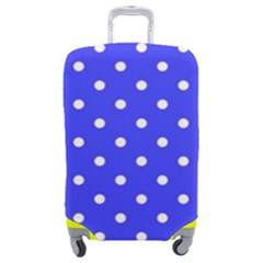 1950 Purple Blue White Dots Luggage Cover (medium)