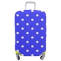 1950 Purple Blue White Dots Luggage Cover (Medium) View1