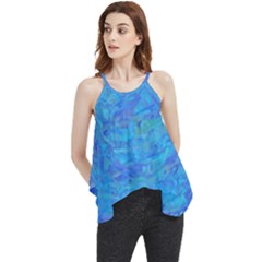 Blue Blue Ocean Flowy Camisole Tank Top