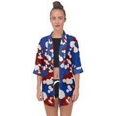 Splatter Open Front Chiffon Kimono