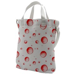 Red Drops On White Background Canvas Messenger Bag