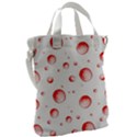 Red Drops On White Background Canvas Messenger Bag View2