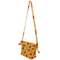 Slices Of Juicy Red Watermelon On A Yellow Background Folding Shoulder Bag View2