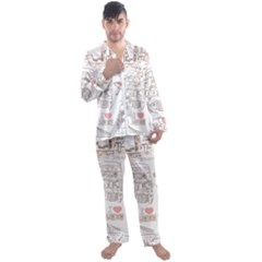 London-paris-drawing-vector-london-comics Men s Long Sleeve Satin Pajamas Set by Sudhe