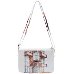 Rag-flats-onion-flats-llc-architecture-drawing Graffiti-architecture Double Gusset Crossbody Bag by Sudhe