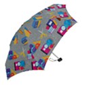 80s and 90s School Pattern Mini Folding Umbrellas View2