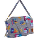 80s and 90s School Pattern Canvas Crossbody Bag View1