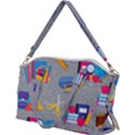 80s and 90s School Pattern Canvas Crossbody Bag View2