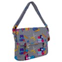 80s and 90s School Pattern Buckle Messenger Bag View1