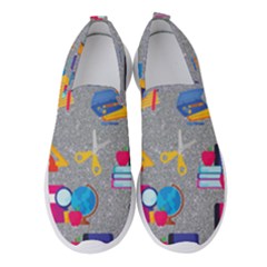 80s And 90s School Pattern Women s Slip On Sneakers by NerdySparkleGoth