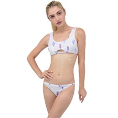 Purple And Blue Cacti The Little Details Bikini Set by SychEva