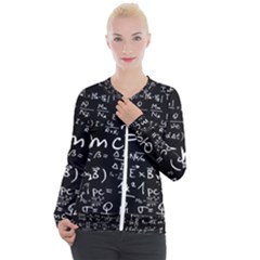 Science-albert-einstein-formula-mathematics-physics-special-relativity Casual Zip Up Jacket by Sudhe