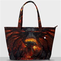 Dragon Fire Fantasy Art Back Pocket Shoulder Bag  by Sudhe