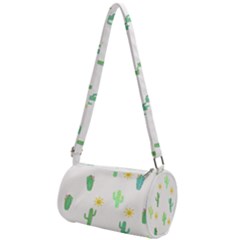 Green Cacti With Sun Mini Cylinder Bag by SychEva