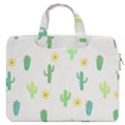 Green Cacti With Sun MacBook Pro Double Pocket Laptop Bag View1