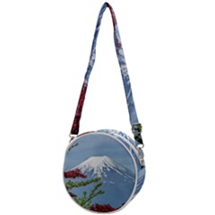 Mountain-mount-landscape-japanese Crossbody Circle Bag by Sudhe