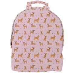 Cute Chihuahua With Sparkles On A Pink Background Mini Full Print Backpack by SychEva