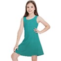 Metallic Mesh Screen 2-blue Kids  Lightweight Sleeveless Dress View1