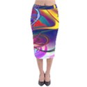 Colorful Rainbow Modern Paint Pattern 13 Velvet Midi Pencil Skirt View1