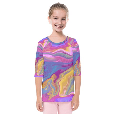 Flow Kids  Quarter Sleeve Raglan Tee by kiernankallan