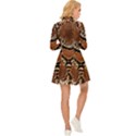 Leatherette Snake 3 Long Sleeve Velour Longline Dress View4