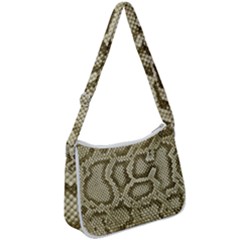 Leatherette Snake 4 Zip Up Shoulder Bag by skindeep