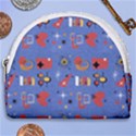 Blue 50s Horseshoe Style Canvas Pouch View1