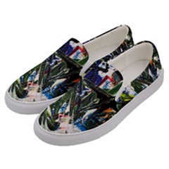 Snow In A City-1-1 Men s Canvas Slip Ons by bestdesignintheworld